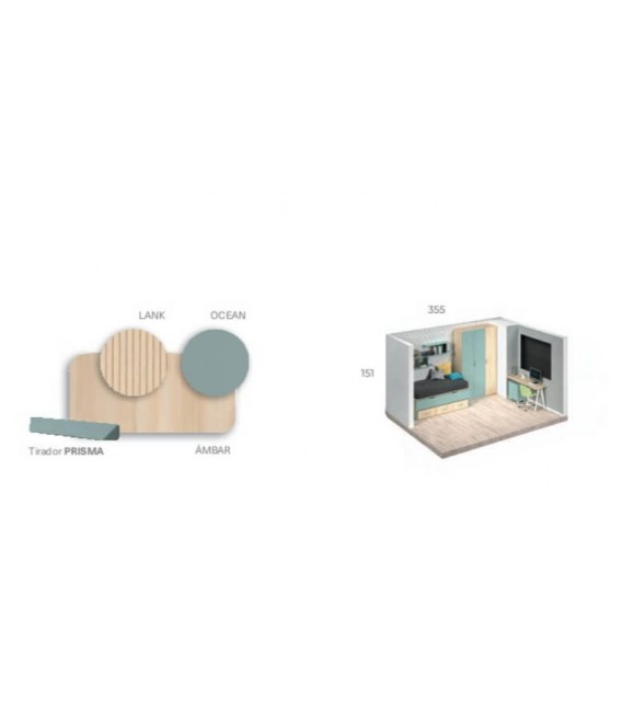 Mueble juvenil según diseño y medidas estilo moderno Tres Cantos