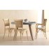 Sillón de comedor cómodo madera de olmo yute natural mdmhogar