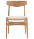Silla cómoda madera natural asiento en yute trenzado natural mdmhogar