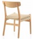 Silla cómoda madera natural asiento en yute trenzado natural mdmhogar