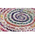 Bonita alfombra redonda hecha a mano yute y algodón colores mdmhogar