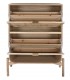 Mueble zapatero 2 zapateros dobles madera de abeto y ratán natural mdmhogar