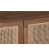 Aparador 4 puertas de cristal dos cajones madera de teca ratán natural mdmhogar