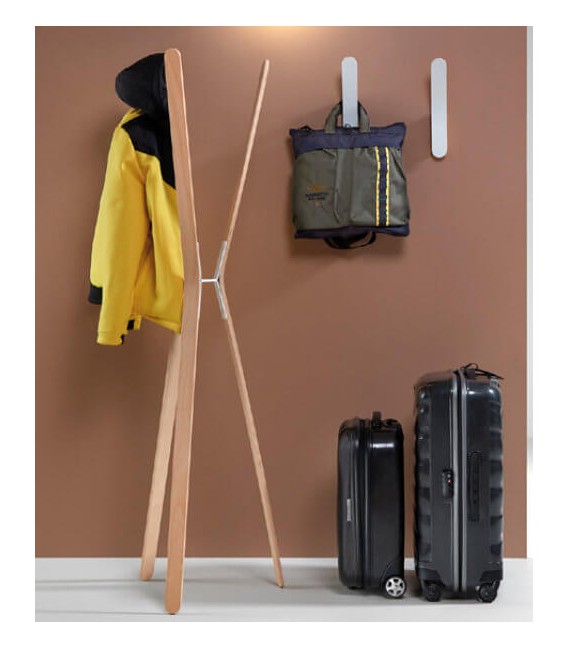 Perchero de pie de estilo nórdico madera de haya 4 colores mdmhogar