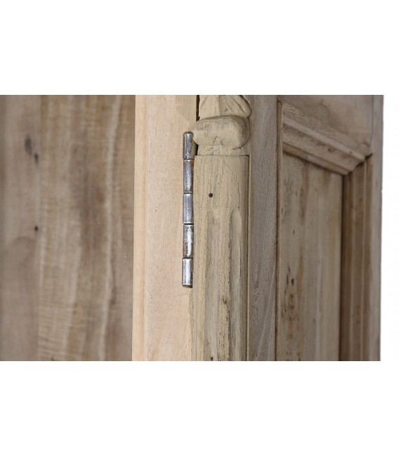 Vitrina grande madera de pino reciclada tallada natural