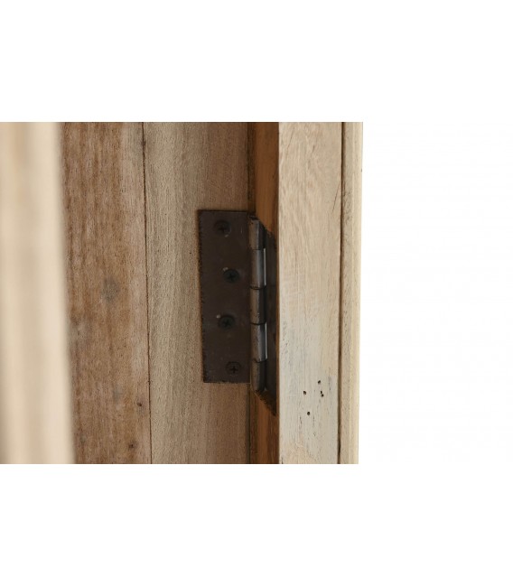 Vitrina grande madera de pino reciclada tallada natural