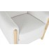 Sillón cómodo tela boucle color blanco patas en madera natural mdmhogar