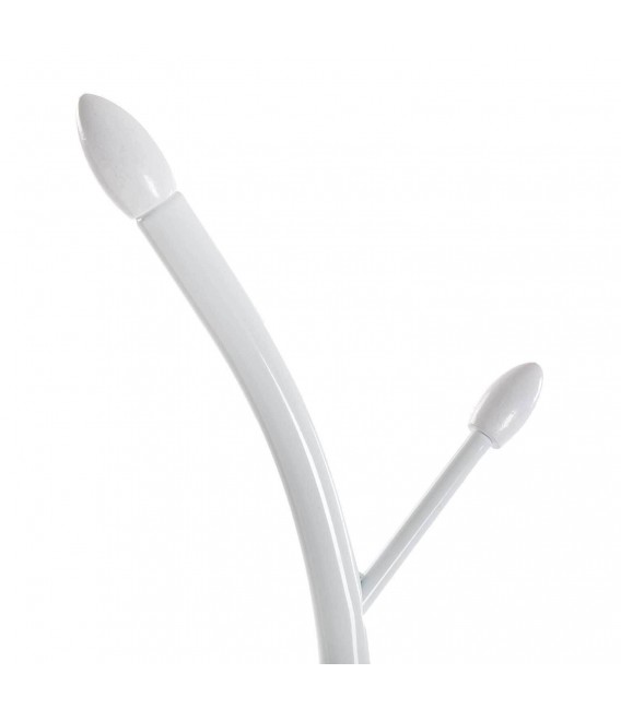 Perchero de pie original con 8 colgadores metal y madera blanco mdmhogar