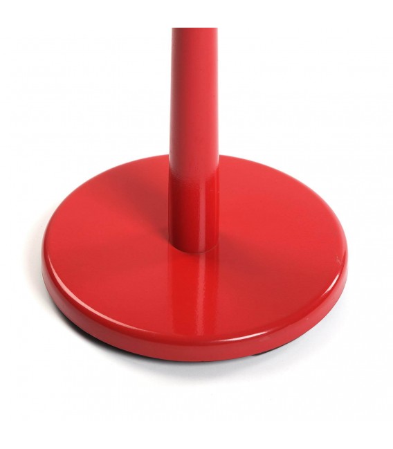 Perchero de pie original con 8 colgadores metal y madera rojo  mdmhogar