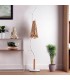 PERCHERO DE PIE 32 Ø SISAK METAL BLANCO MADERA NATURAL