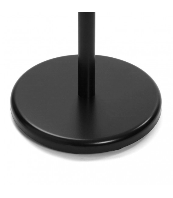 Perchero de pie con 6 colgadores madera natural y metal negro mdmhogar