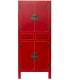 Armario estilo oriental madera lacada en rojo cantos perfilados en oro mdmhogar