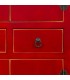 Armario estilo oriental madera lacada en rojo cantos perfilados en oro mdmhogar