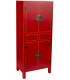 Armario estilo oriental madera lacada en rojo cantos perfilados en oro mdmhogar