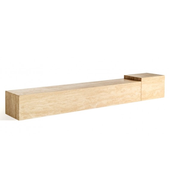 Mueble de televisión muy grande travertino natural poro abierto mdmhogar