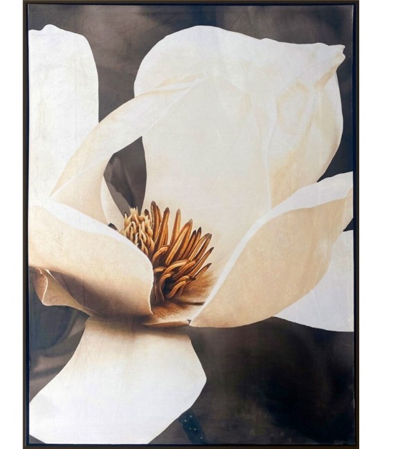 Bonito cuadro vertical motivo flor de magnolia mdmhogar