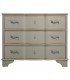 Cómoda con 3 cajones grandes madera natural laca verde mdmhogar