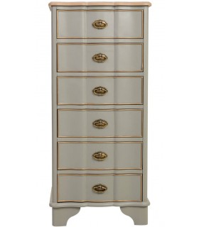 Sinfonier 6 cajones madera natural laca verde  mdmhogar