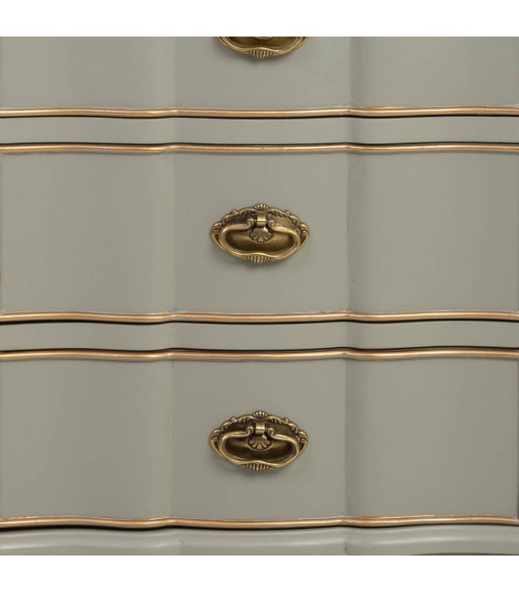 Sinfonier 6 cajones madera natural laca verde  mdmhogar