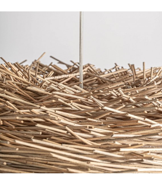 Lámpara de techo grande ratán natural estilo boho chic mdmhogar