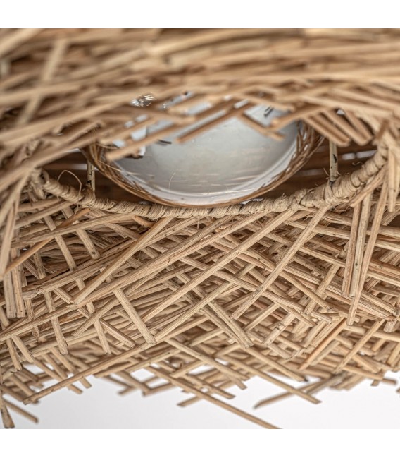 Lámpara de techo grande ratán natural estilo boho chic mdmhogar