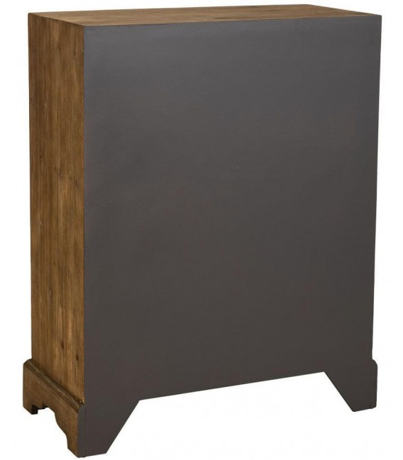 Armario bajo abeto puertas talladas a mano acabado blanco decapado mdmhogar