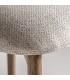Taburete de barra muy cómodo madera fresno tostado tela chenilla