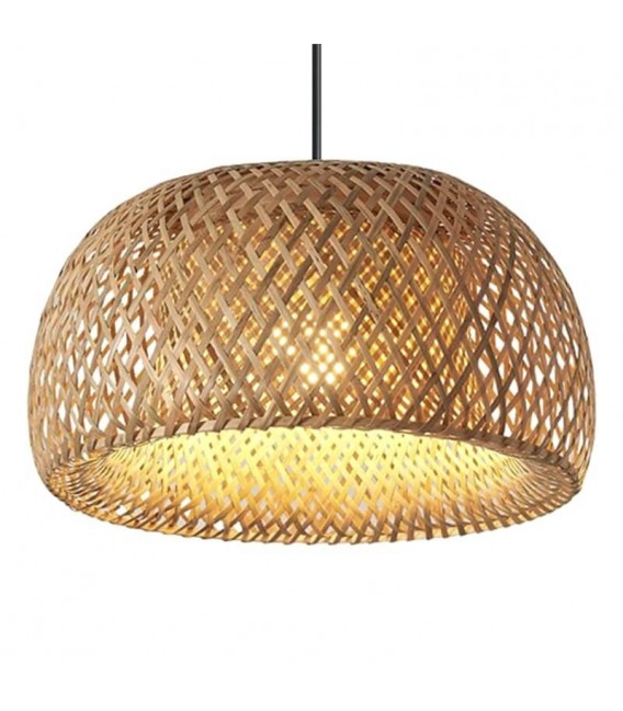 Lámpara de techo ratán natural mdmhogar