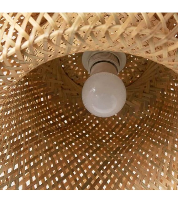 Lámpara de techo ratán natural mdmhogar