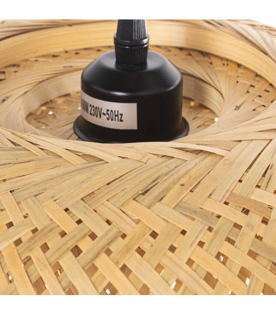 Lámpara de techo ratán natural mdmhogar