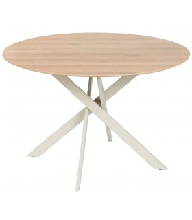 Mesa de comedor redonda grande de diseño fresco y ligero mdmhogar