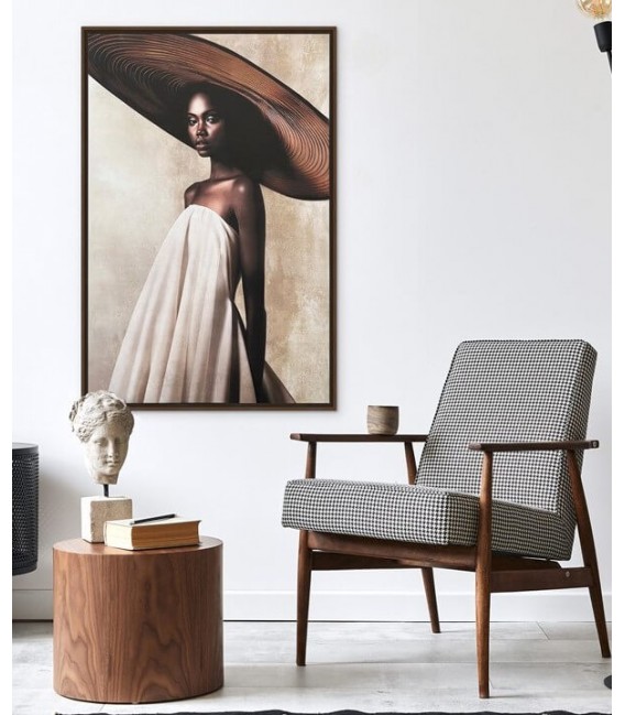 Cuadro vertical con motivo figura étnica mdmhogar