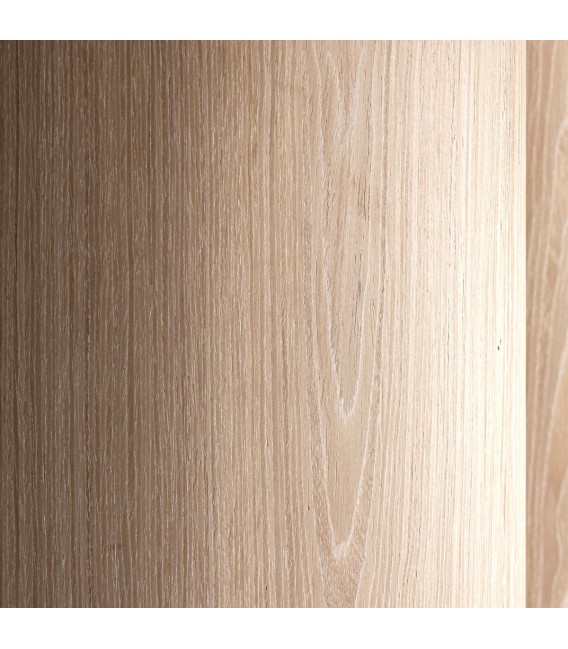 Mesa de comedor redonda grande realizada en madera de roble natural mdmhogar