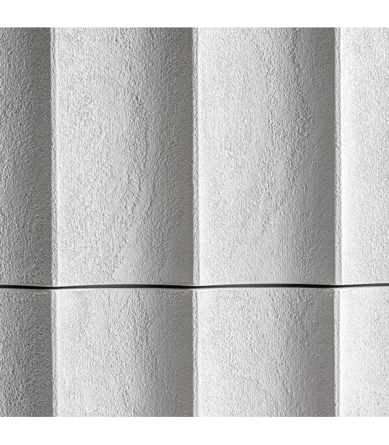 Mesita de noche grande madera efecto yeso blanco roto estilo ibicenco mdmhogar