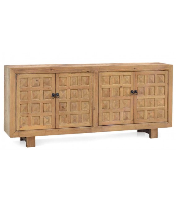 Aparador de estilo colonial madera de pino natural vintage mdmhogar