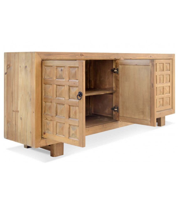 Aparador de estilo colonial madera de pino natural vintage mdmhogar