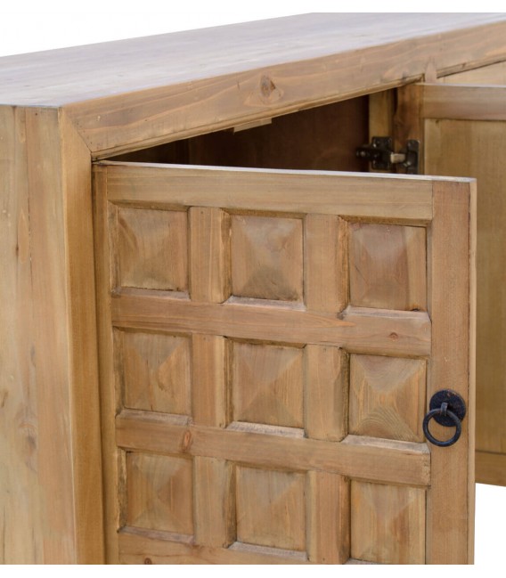 Aparador de estilo colonial madera de pino natural vintage mdmhogar