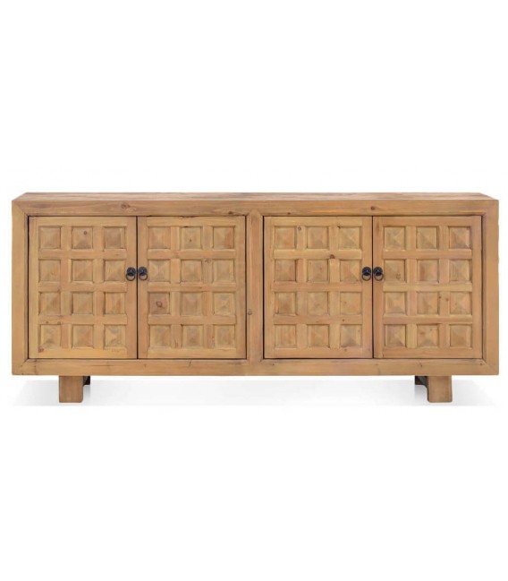 Aparador de estilo colonial madera de pino natural vintage mdmhogar