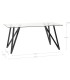 Mesa de comedor rectangular metal negro y cristal templado mdmhogar