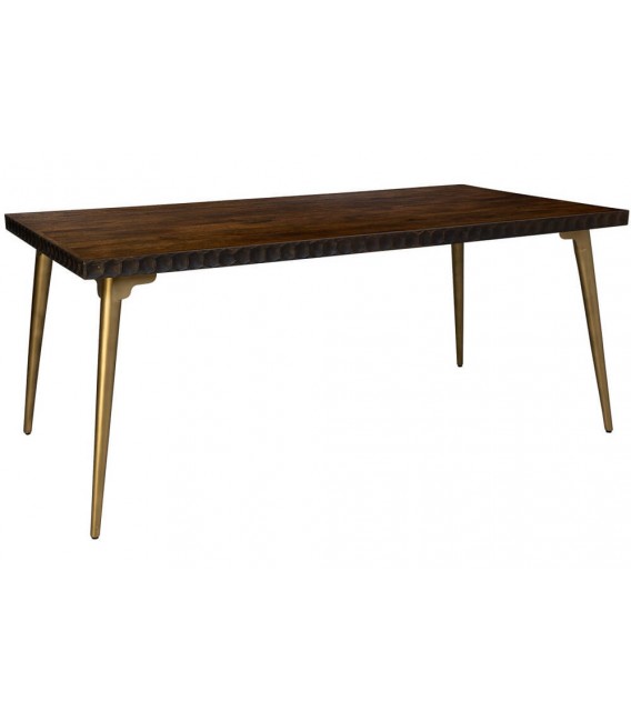 Mesa de comedor rectangular grande de estilo art decó mdmhogar