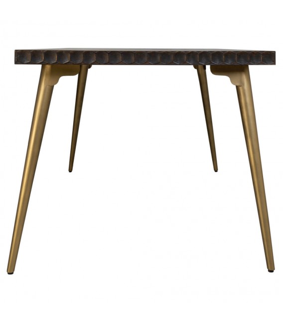 Mesa de comedor rectangular grande de estilo art decó mdmhogar