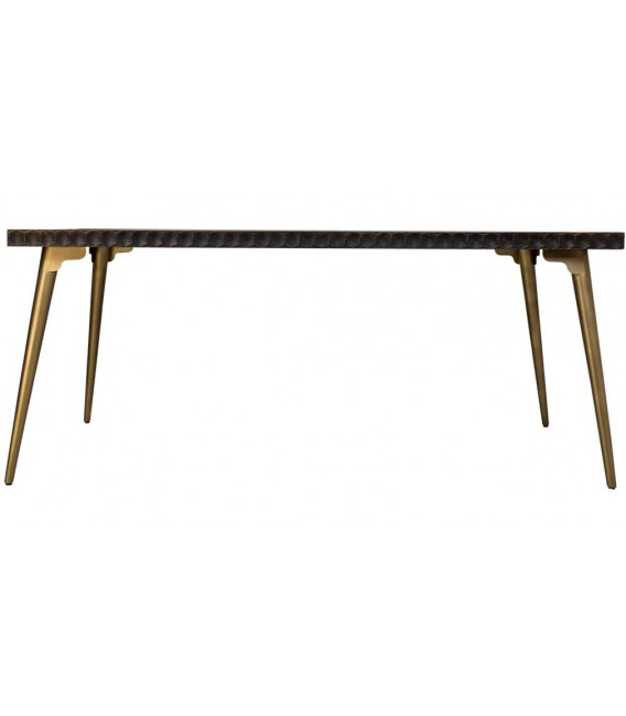 Mesa de comedor rectangular grande de estilo art decó mdmhogar