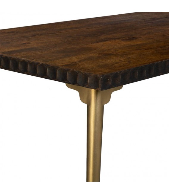 Mesa de comedor rectangular grande de estilo art decó mdmhogar