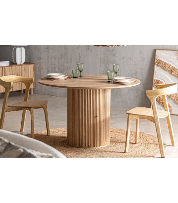 MESA DE COMEDOR 120 Ø X 77 SKAGEN MADERA NATURAL