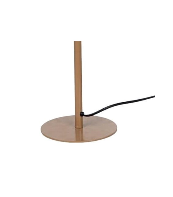 Lámpara de sobremesa original pantalla en cuerda gris beige y marrón mdmhogar