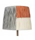 Lámpara de sobremesa original pantalla en cuerda gris beige y marrón mdmhogar