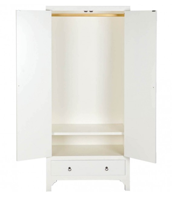 Armario ropero estilo oriental lacado en blanco mdmhogar