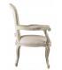 Sillón Luis XVI caoba tallada lacada en blanco tela color blanco mdmhogar