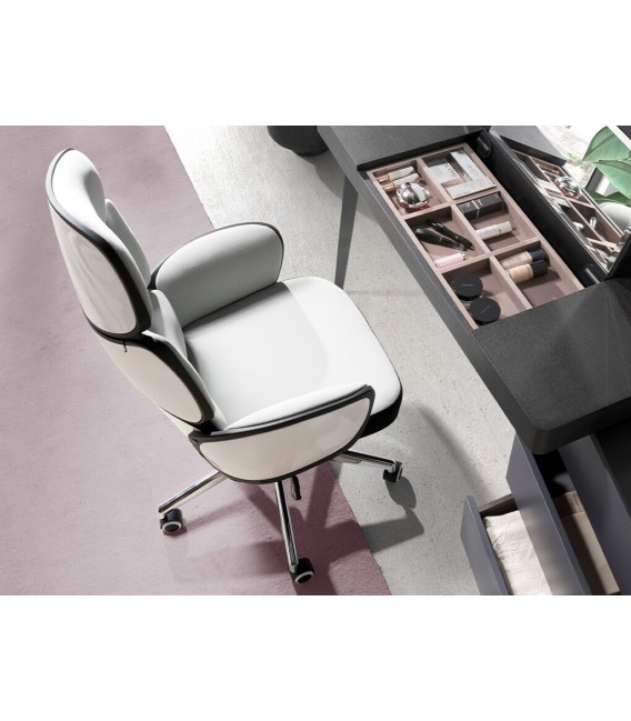 Silla de oficina muy cómoda elevable reclinable y giratoria mdmhogar