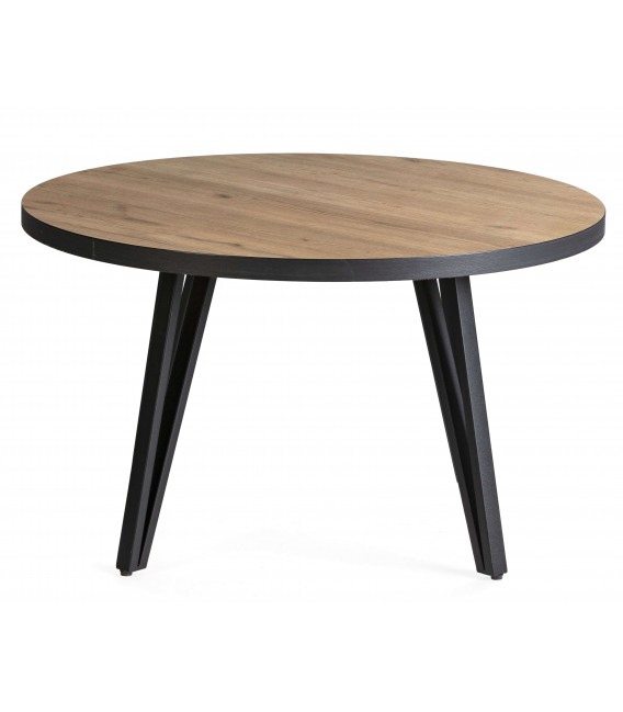 Mesa de centro redonda de estilo industrial mdmhogar